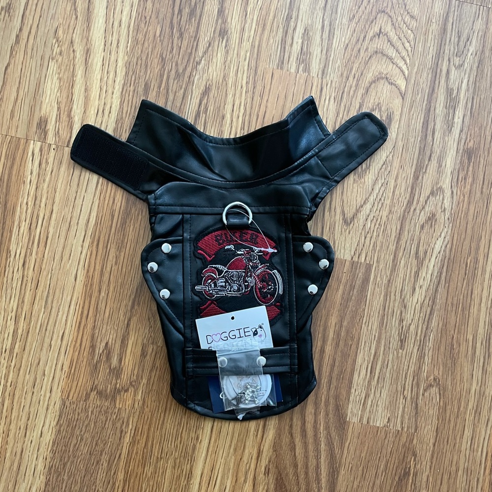Brand new never worn XS Dog Motorcycle Jacket